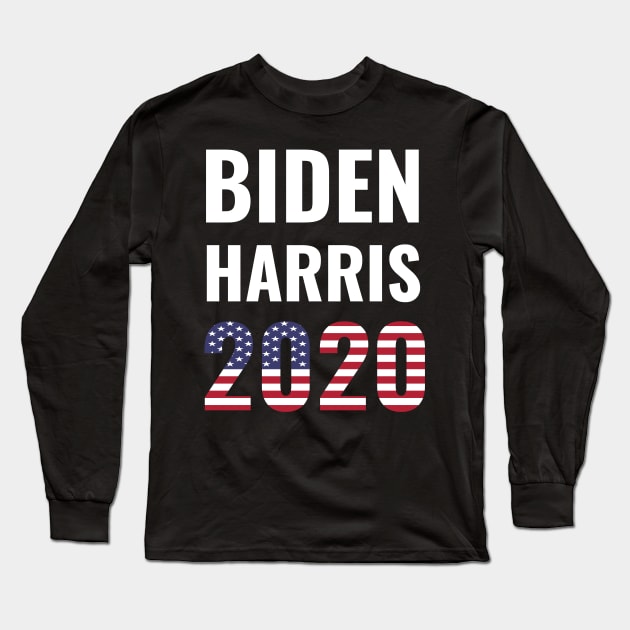 Biden Harris 2020 Election Vote for American President Long Sleeve T-Shirt by WPKs Design & Co